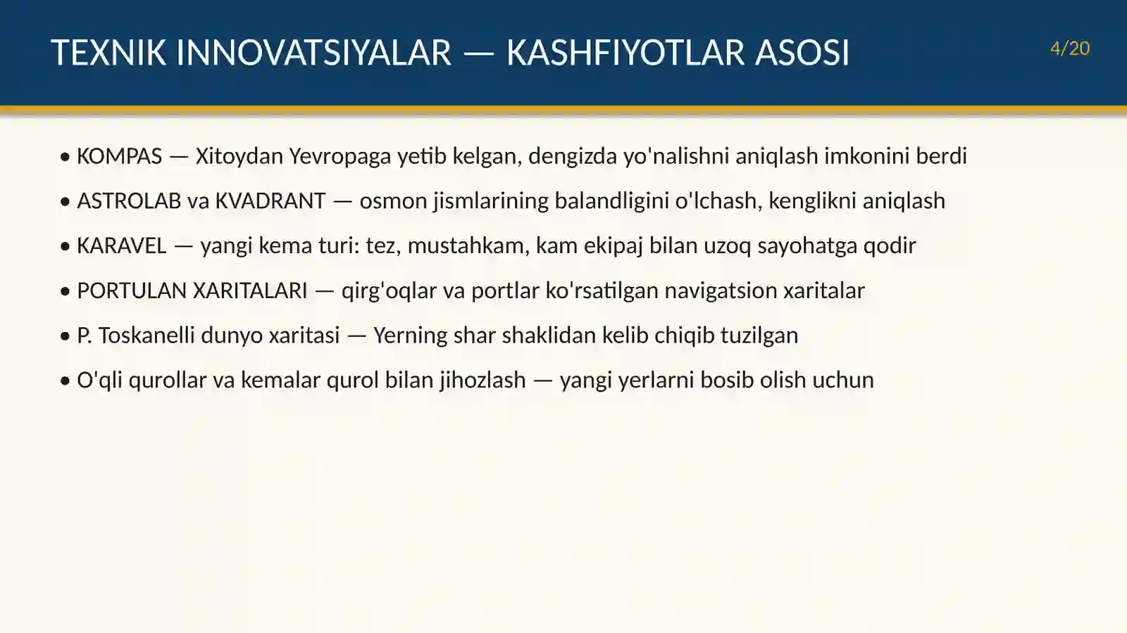 Buyuk geografik kashfiyotlar va uning fanga ta'siri 4
