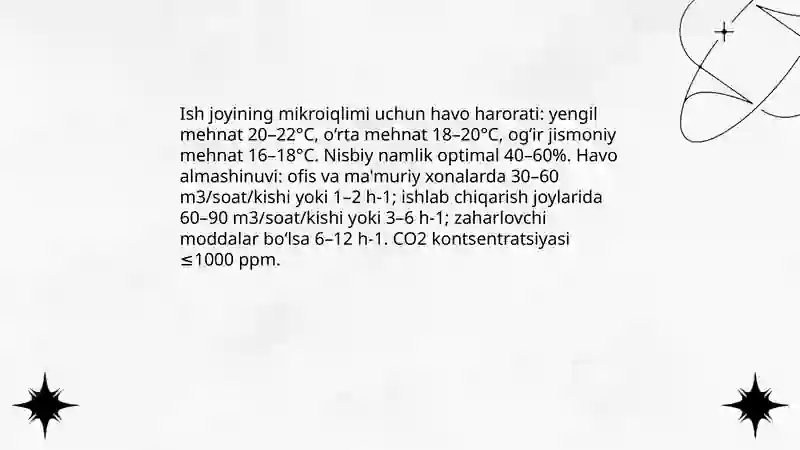 Korxona va muassasalarda mehnat gigienasi Va sanitariyasi 4