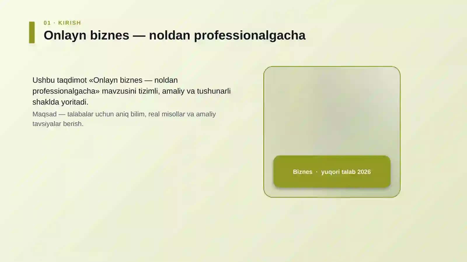 Onlayn biznes — noldan professionalgacha 4