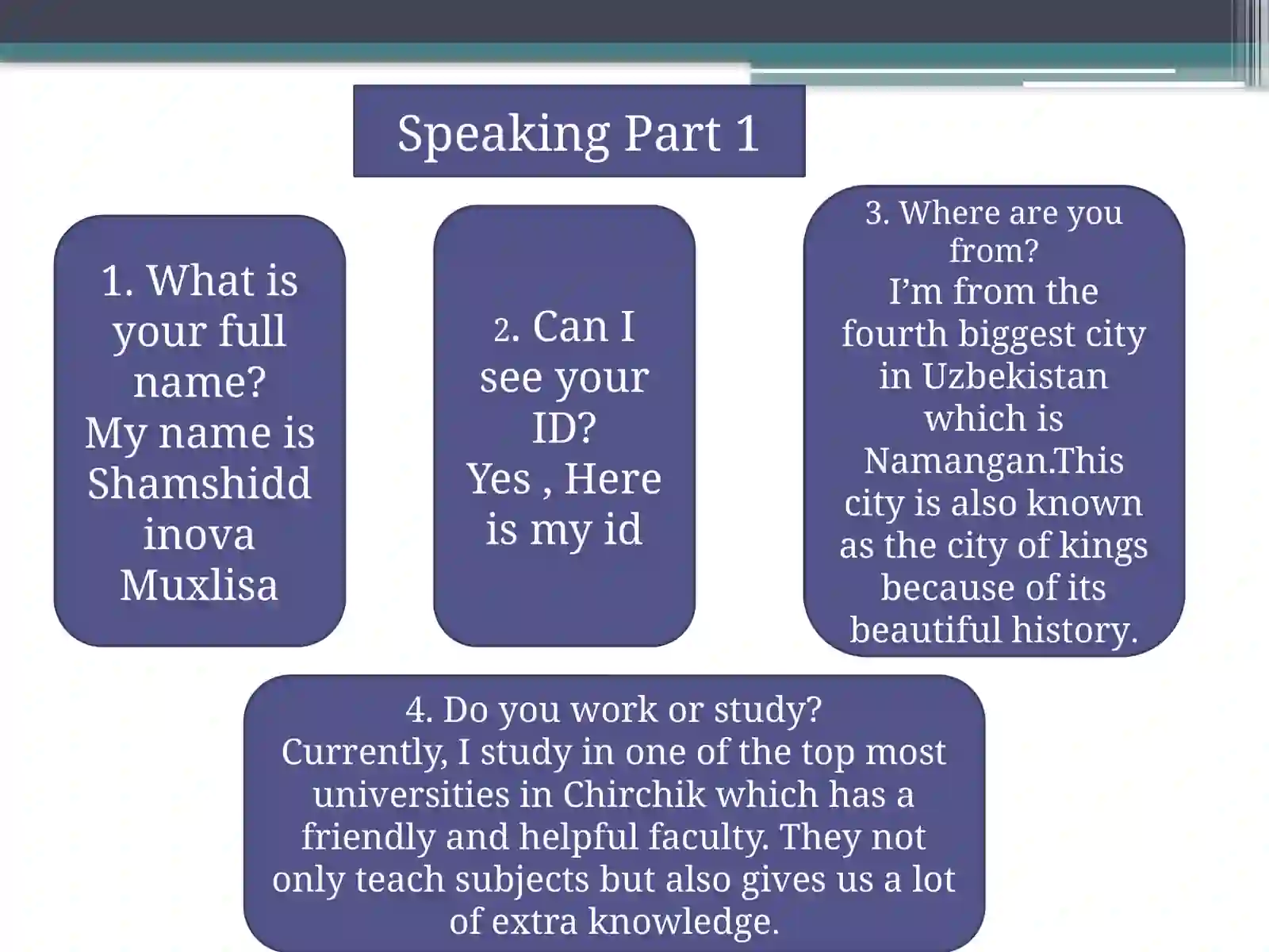 IELTS Speaking Module 4