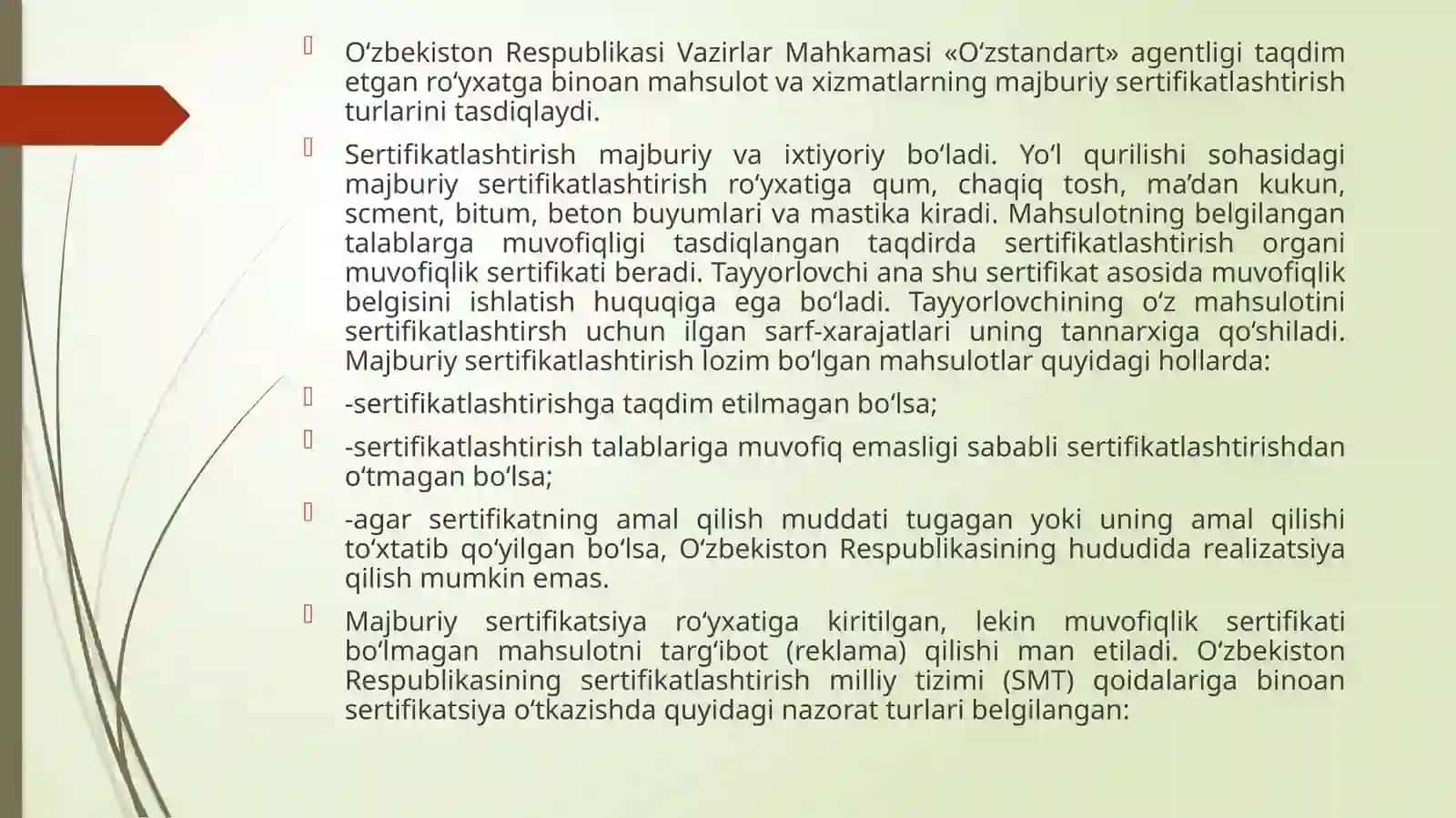 7-MA’RUZA.MAHSULOT VA XIZMATLARNISERTIFIKATSIYALASh 4