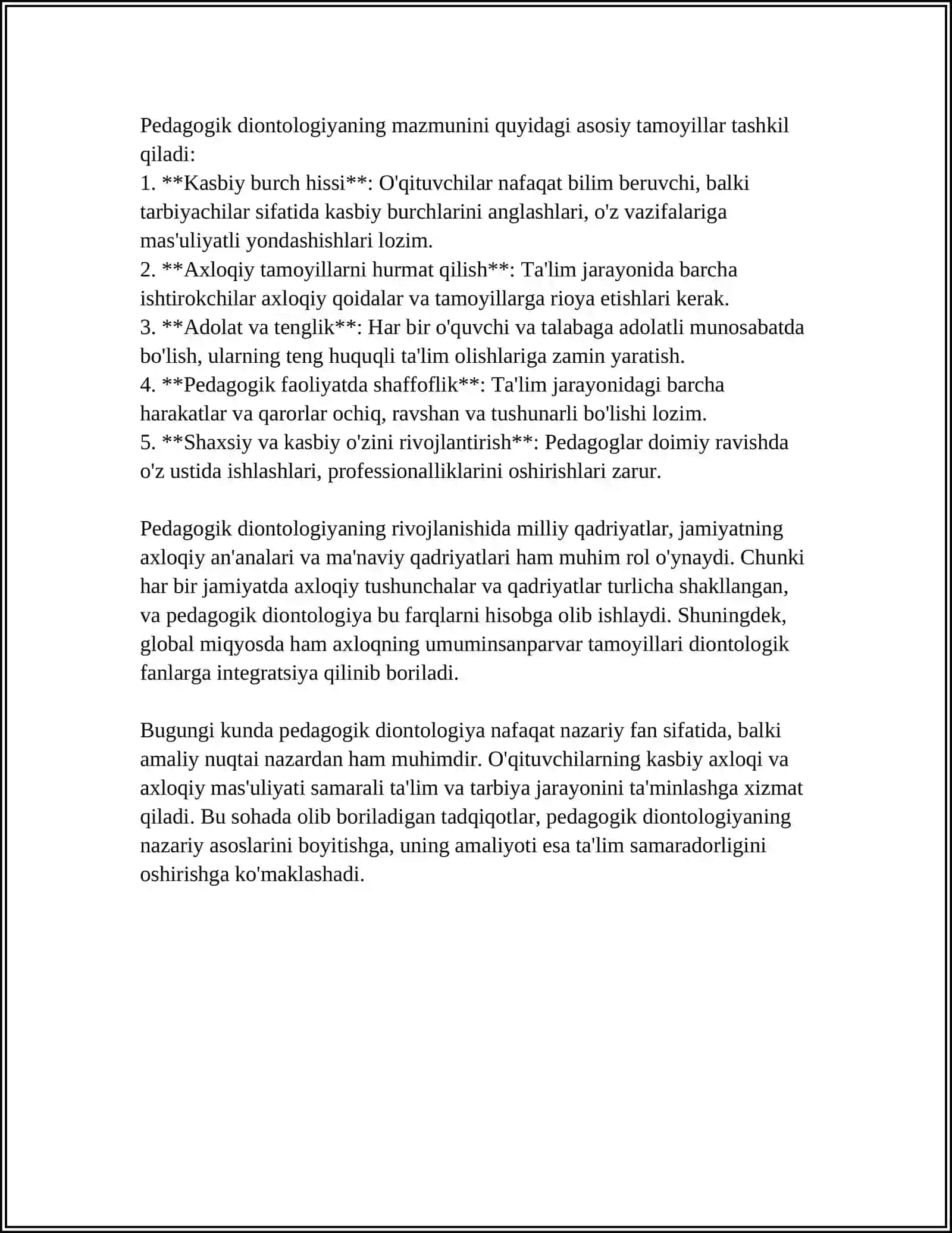 PEDAGOGIK DIONTOLOGIYANING RIVOJLANISHI VA SHAKLLANISHI 4