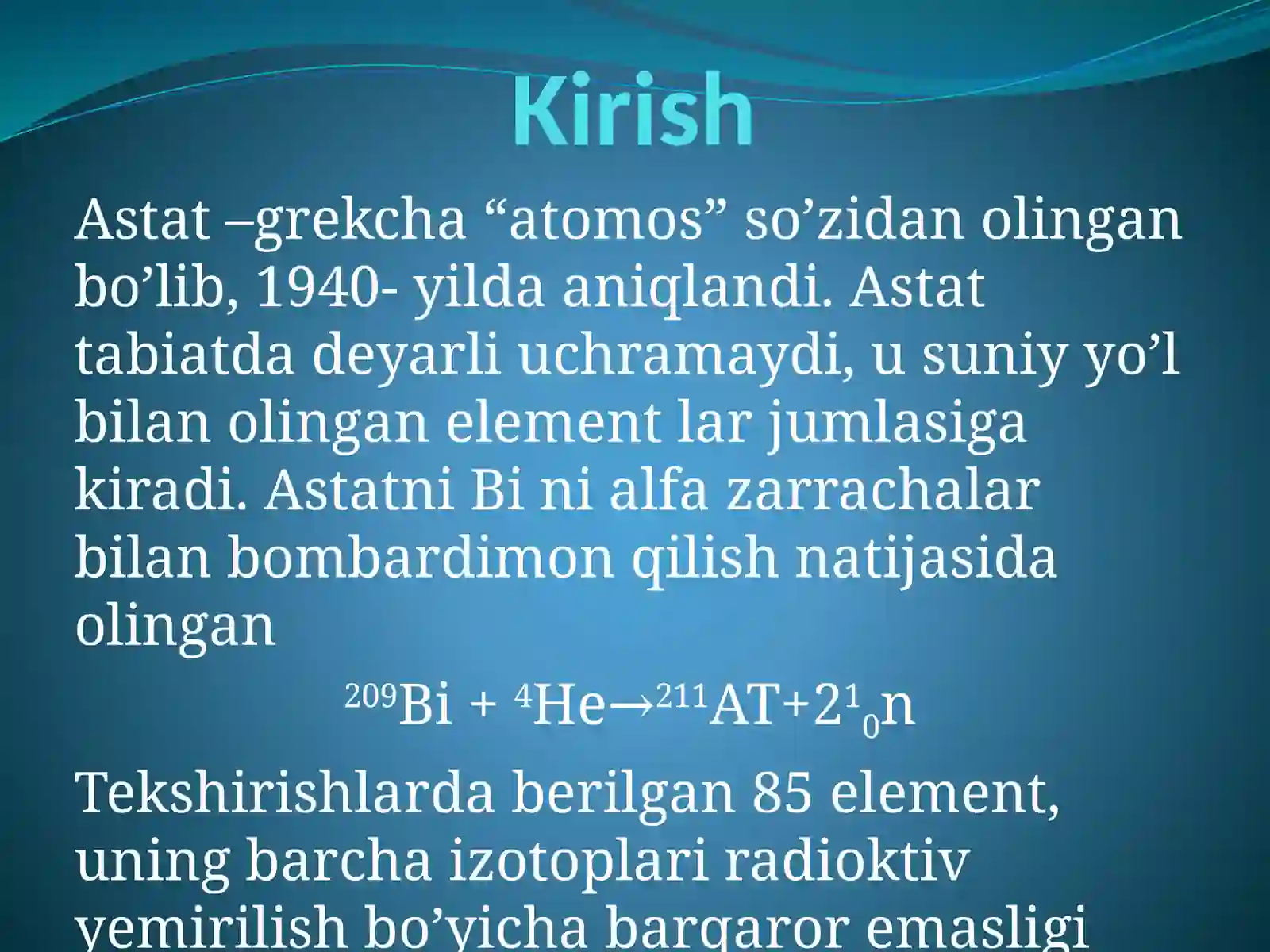 Astatning analitik kimyosi 4