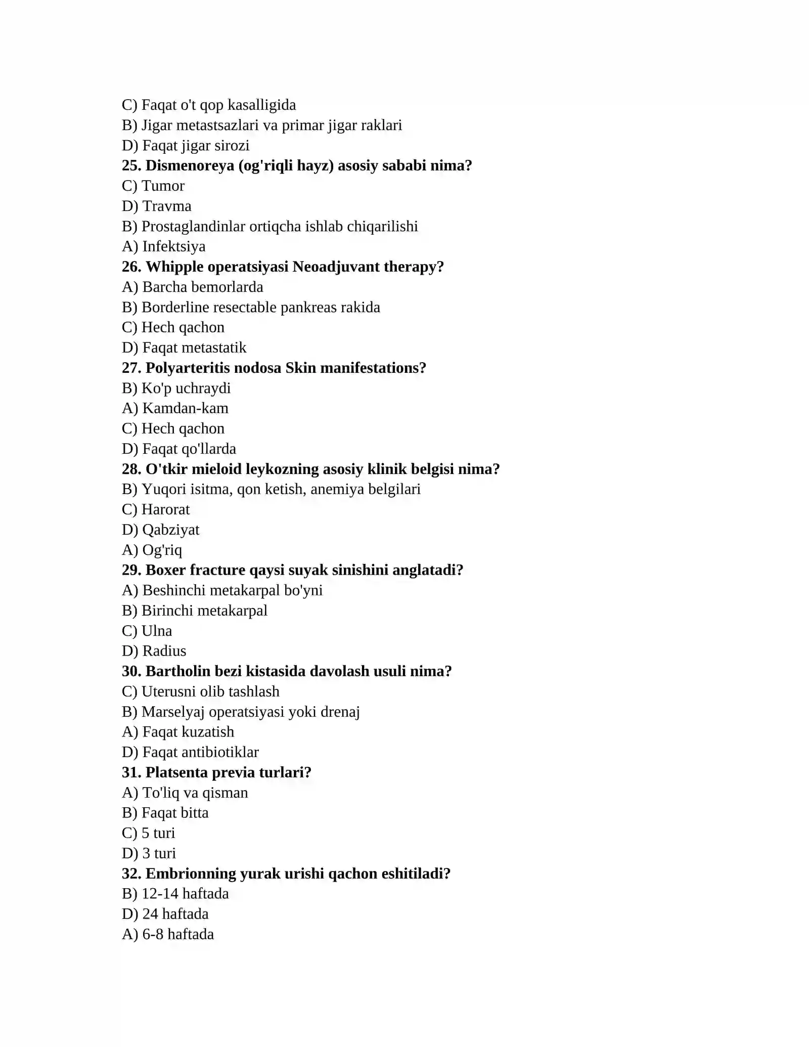 Ordinatura test bazasi 4