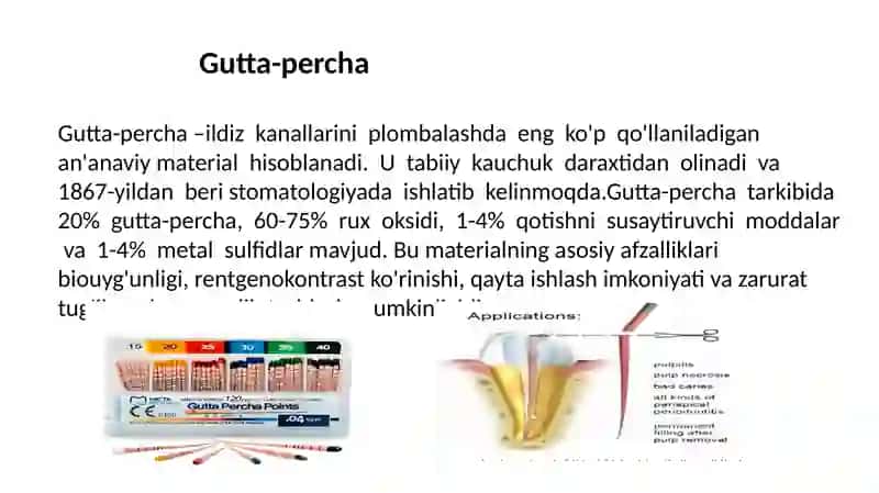 Tish Ildizi Kanallarini Plombalashda Ishlatiladigan Zamonaviy Plomba Ashyolari 4