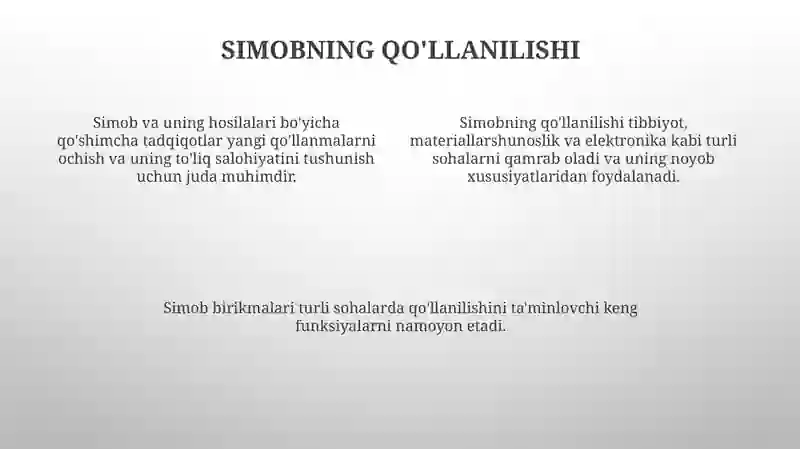 Simob va uning birikmalari 4