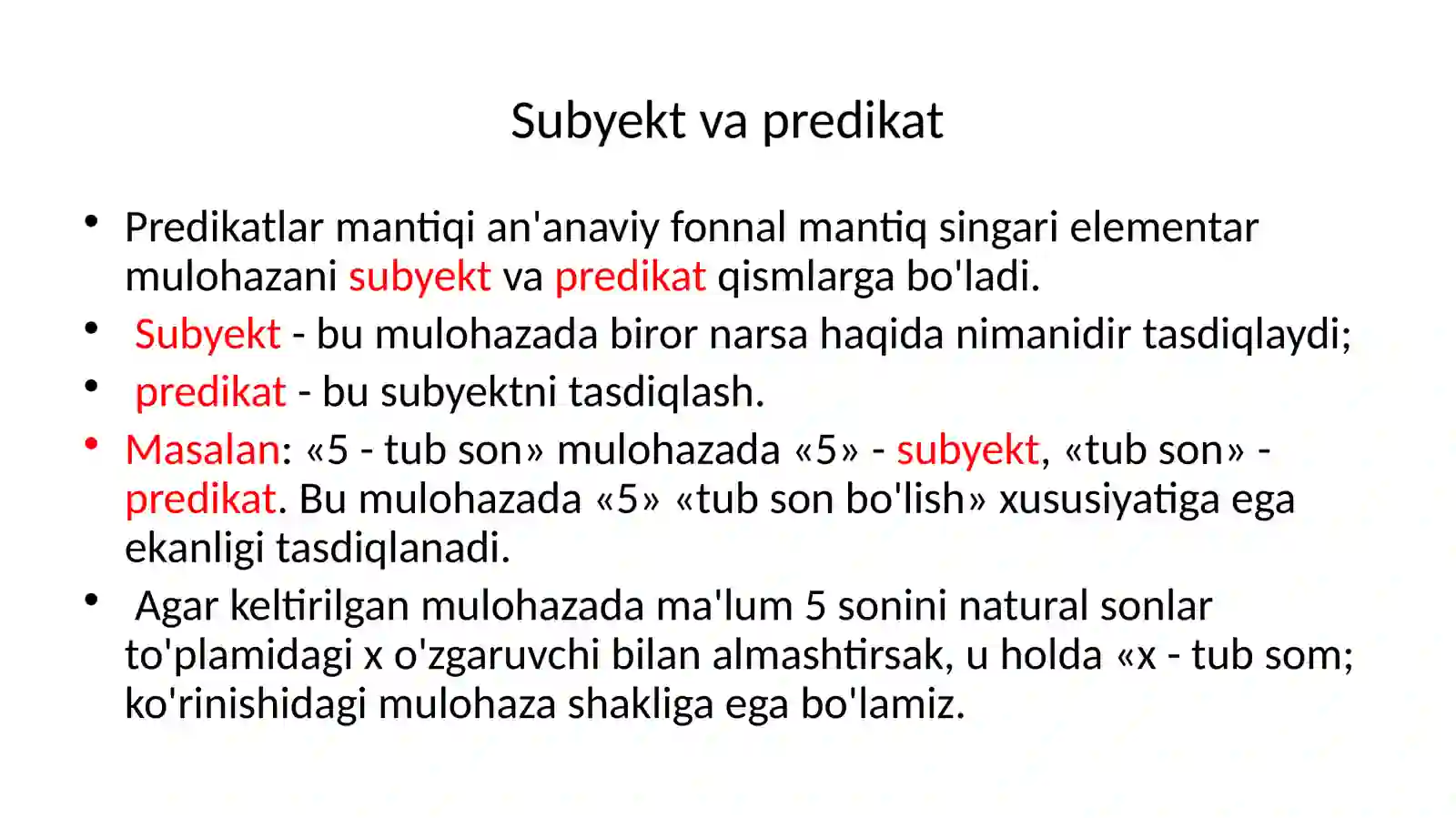 Predikatlar va ular ustida amallar 4