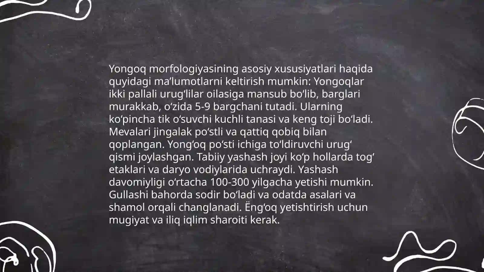 Yongoq morfologiyasi va rivojlanishi 4