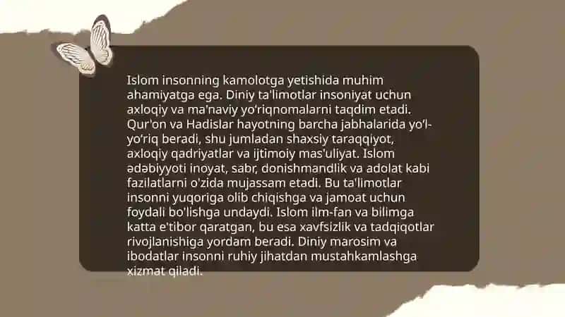Sharq mutafakkirlarining islom dinning inson kamolotiga ta‘siri haqidagi g‘oyalari 4