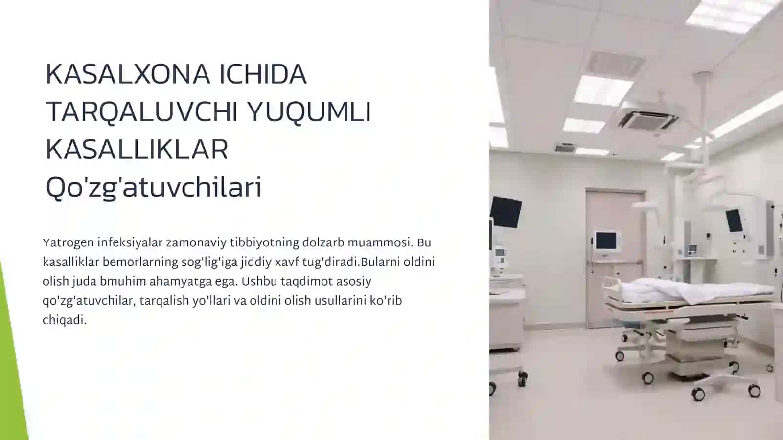 KASALXONA ICHIDA TARQALUVCHI YUQUMLI KASALLIKLAR QO`ZG`ATUVCHILARI VA ULARNING LABORATORIYADA DIAGNOSTIKASI 4