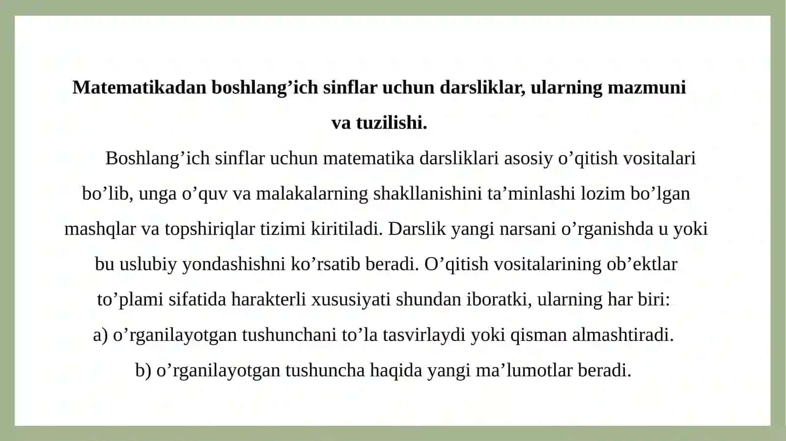 Matematikadan Boshlang'ich Sinflar Uchun Darsliklar 4
