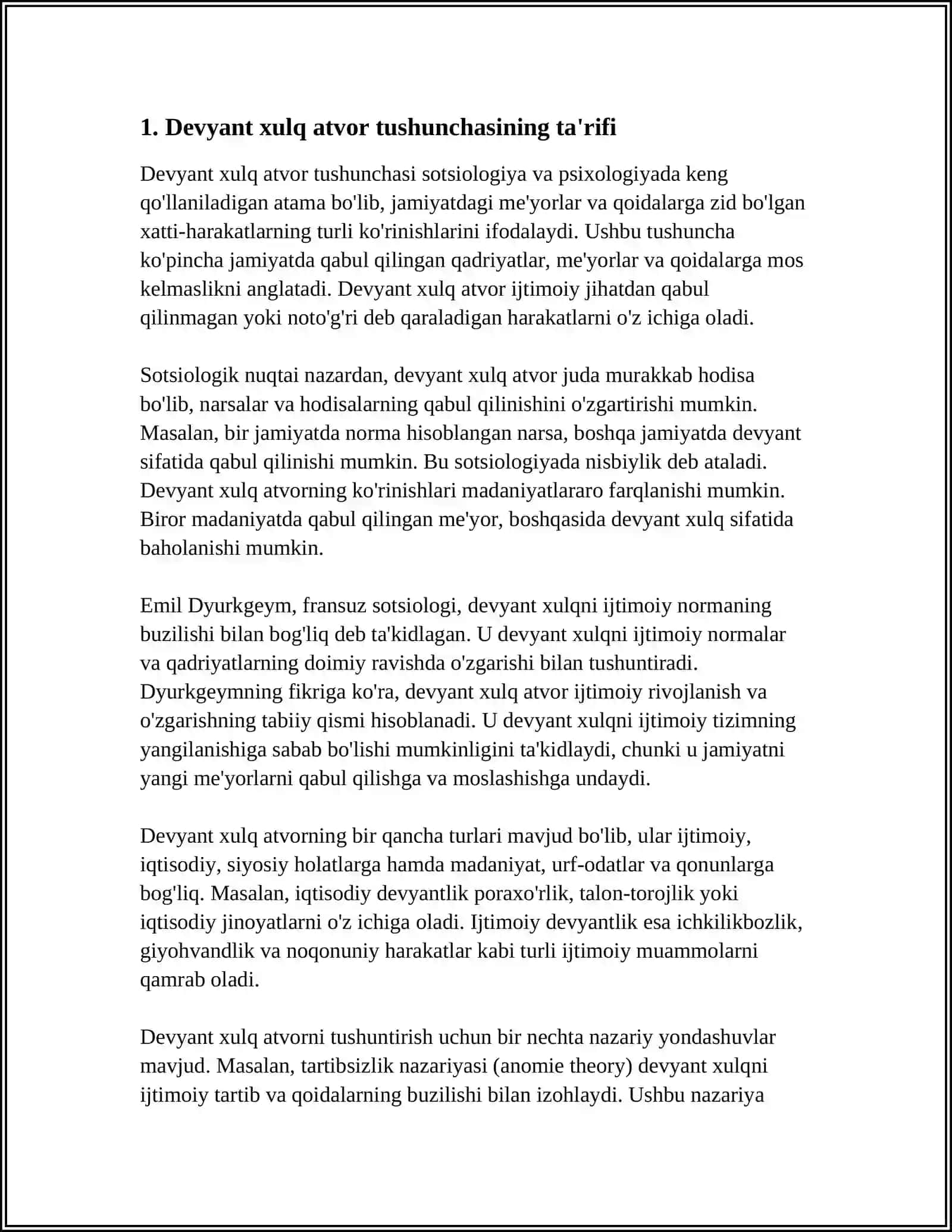 DEVYANT XULQ ATVOR TUSHUNCHASI 4