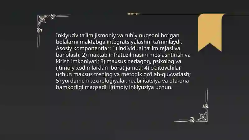 O'zbekiston Respublikasida jismoniy va ruhiy rivojlanishida nuqsoni bo'lgan bolalar va o'smirlarning ijtimoiy himoyasi 4