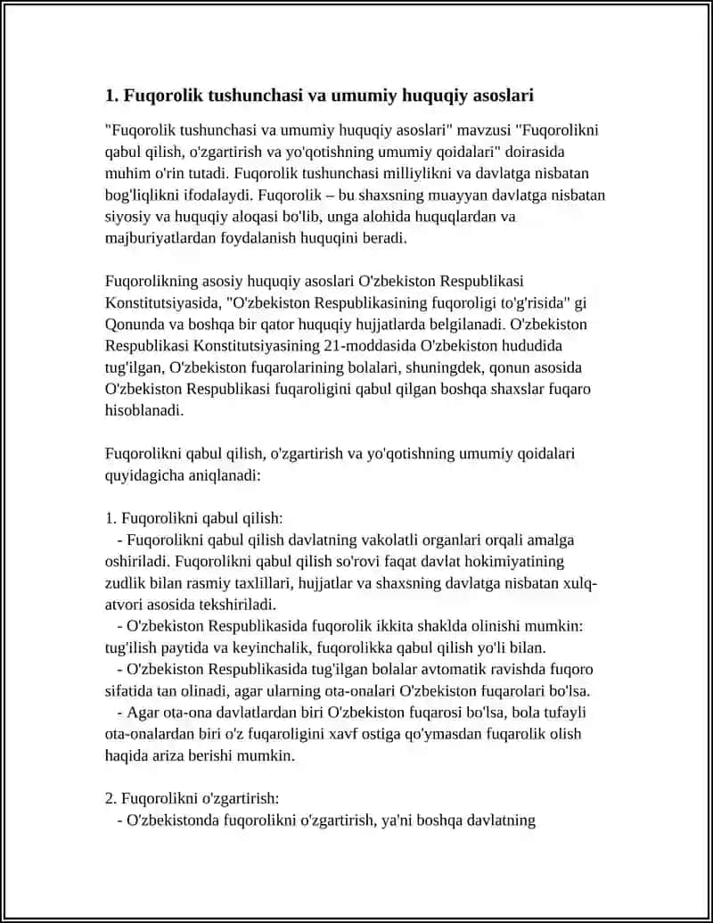 FUQOROLIKNI QABUL QILISH O'ZGARTIRISH VA YO'QOTISHNING UMUMIY QOIDALARI 4