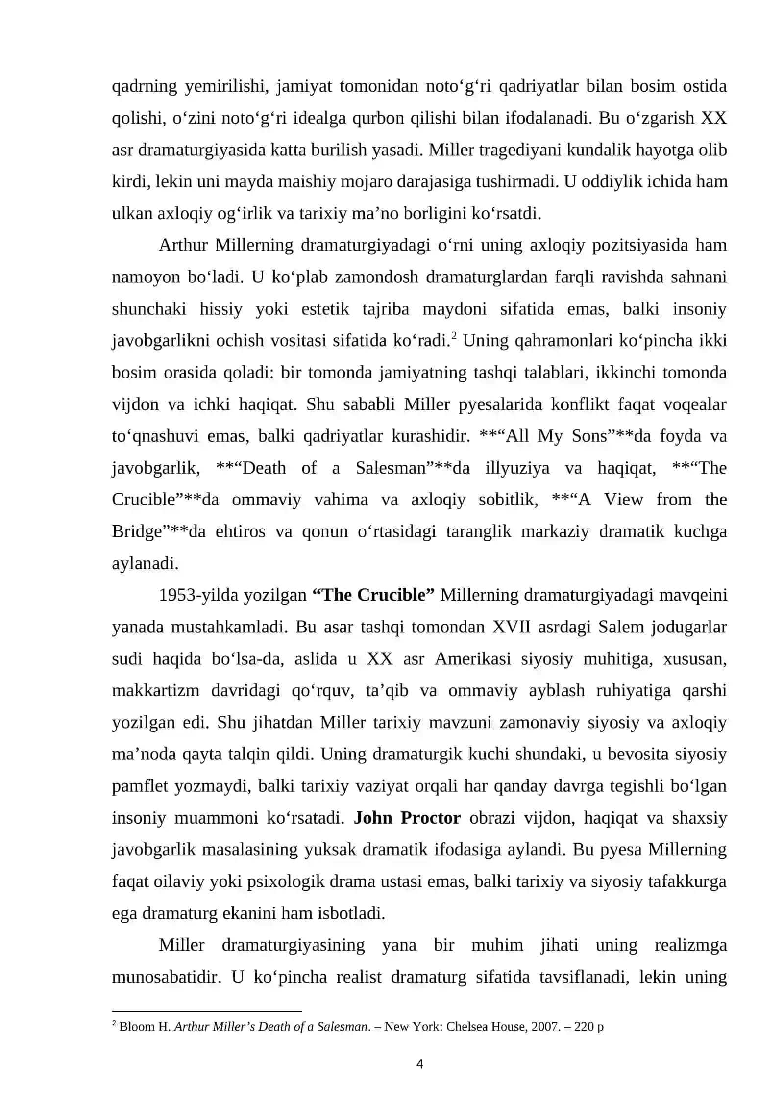 Arthur Miller hayoti va dramaturgiyadagi o‘rni 4