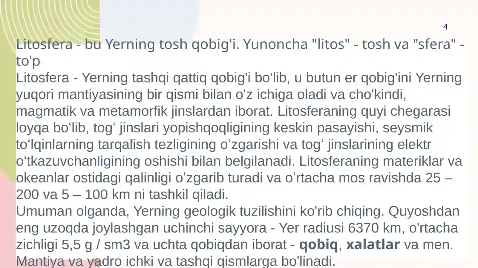 litosfera va uning tuzilishi 4