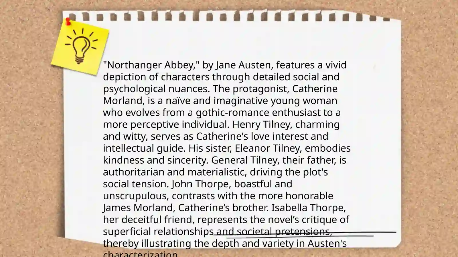 Theme and Characterization in "Northanger Abbey" 4