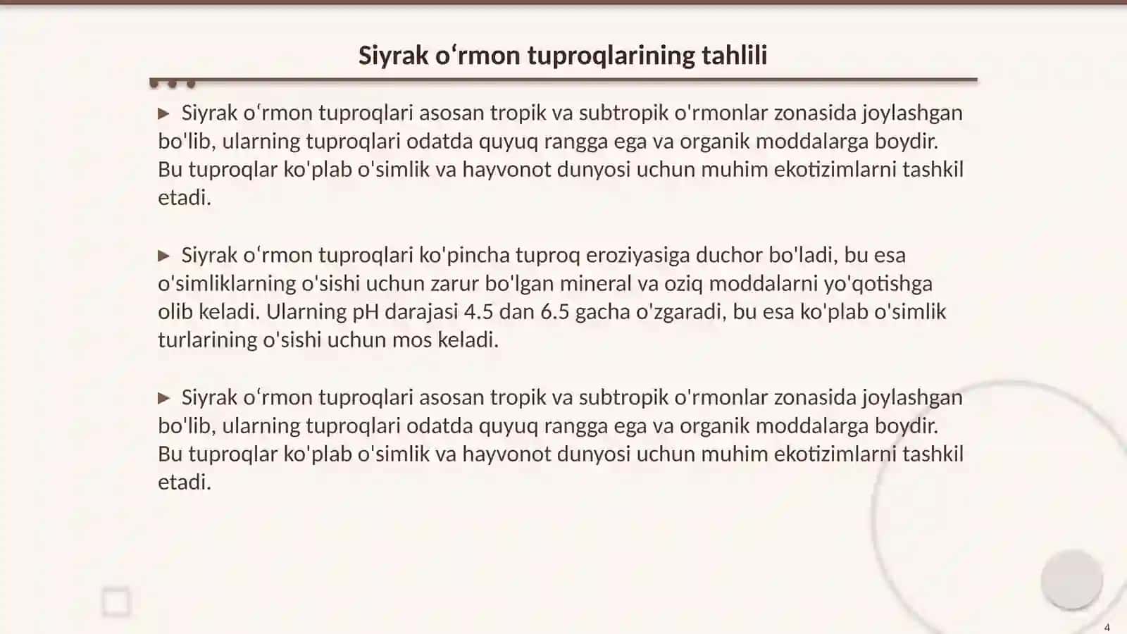 Savanna va siyrak oʻrmonlar tuproqlari 4