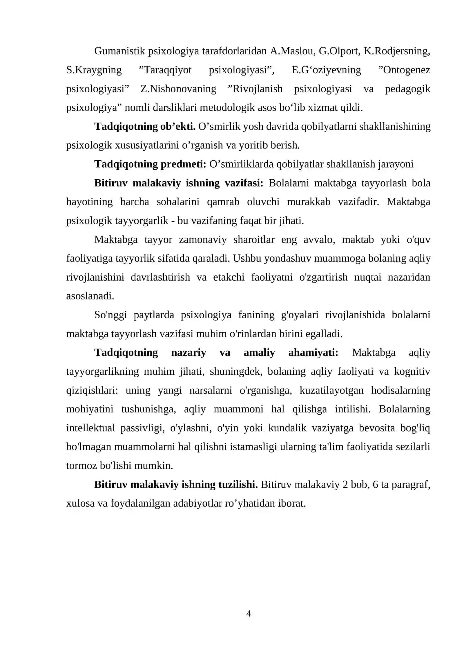 Umumiy o‘rta ta’lim muassasalari psixologi xuquqini berish kasbiy qayta tayyorlash kursi tinglovchisi 4