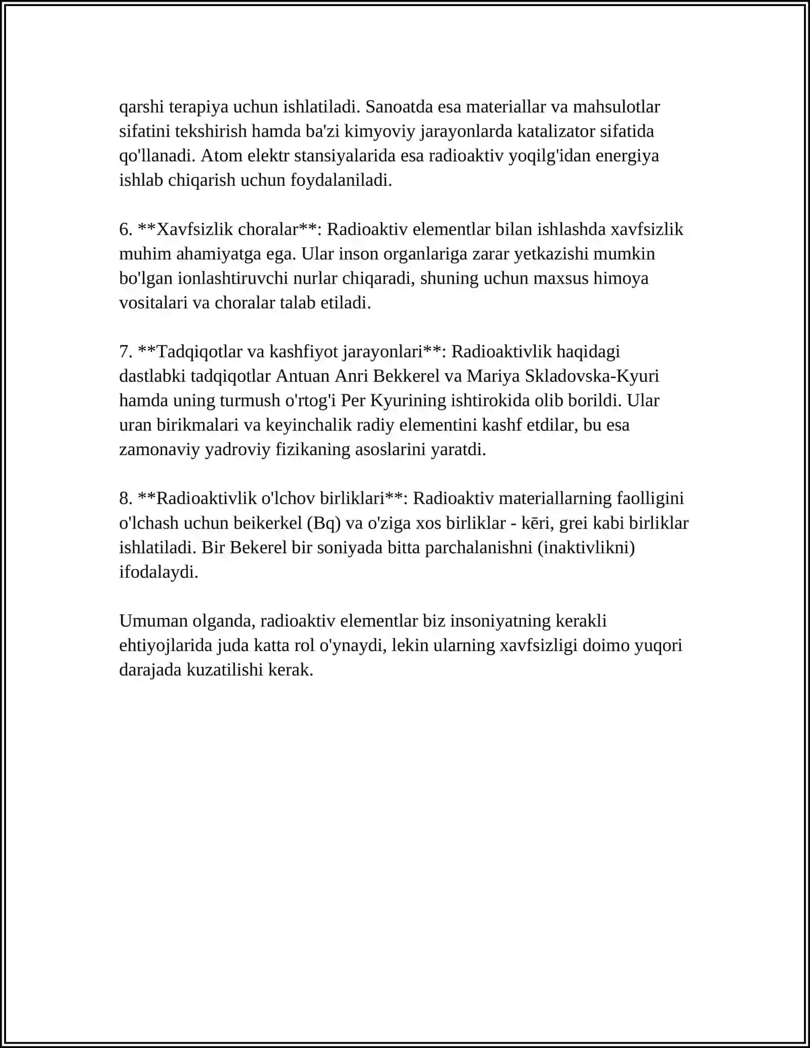 RADIOAKTIV OILALAR. SUNʼIY RADIOAKTIV OILALAR SLAYD TAYYORLASH 4