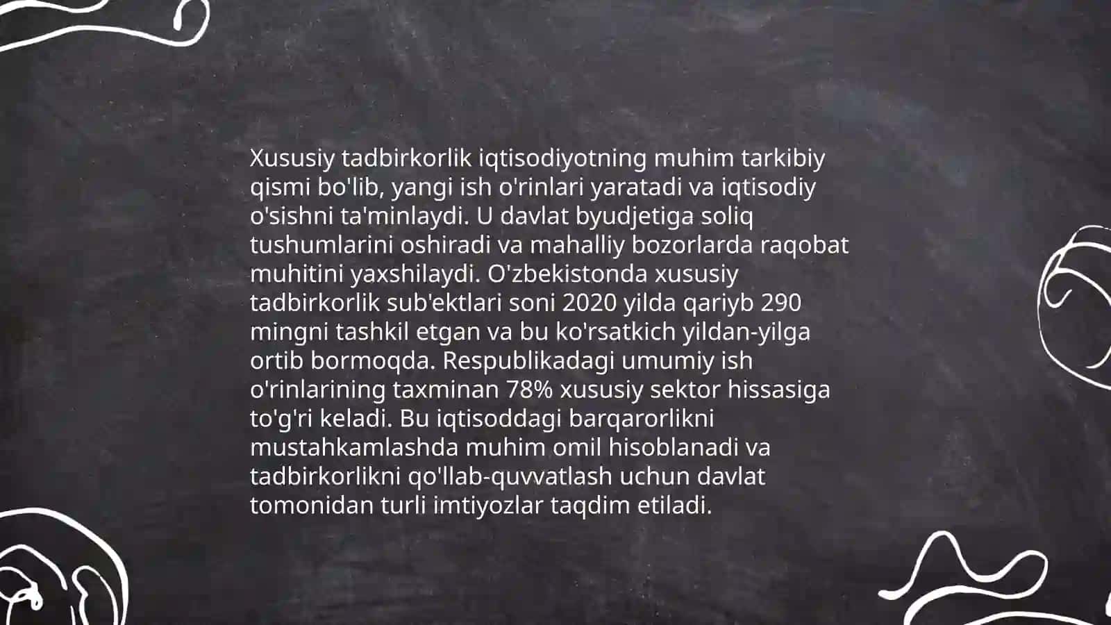 O'zbekistondagi kichik beznis va hususiy tadbirkorlik holati tahlili 4