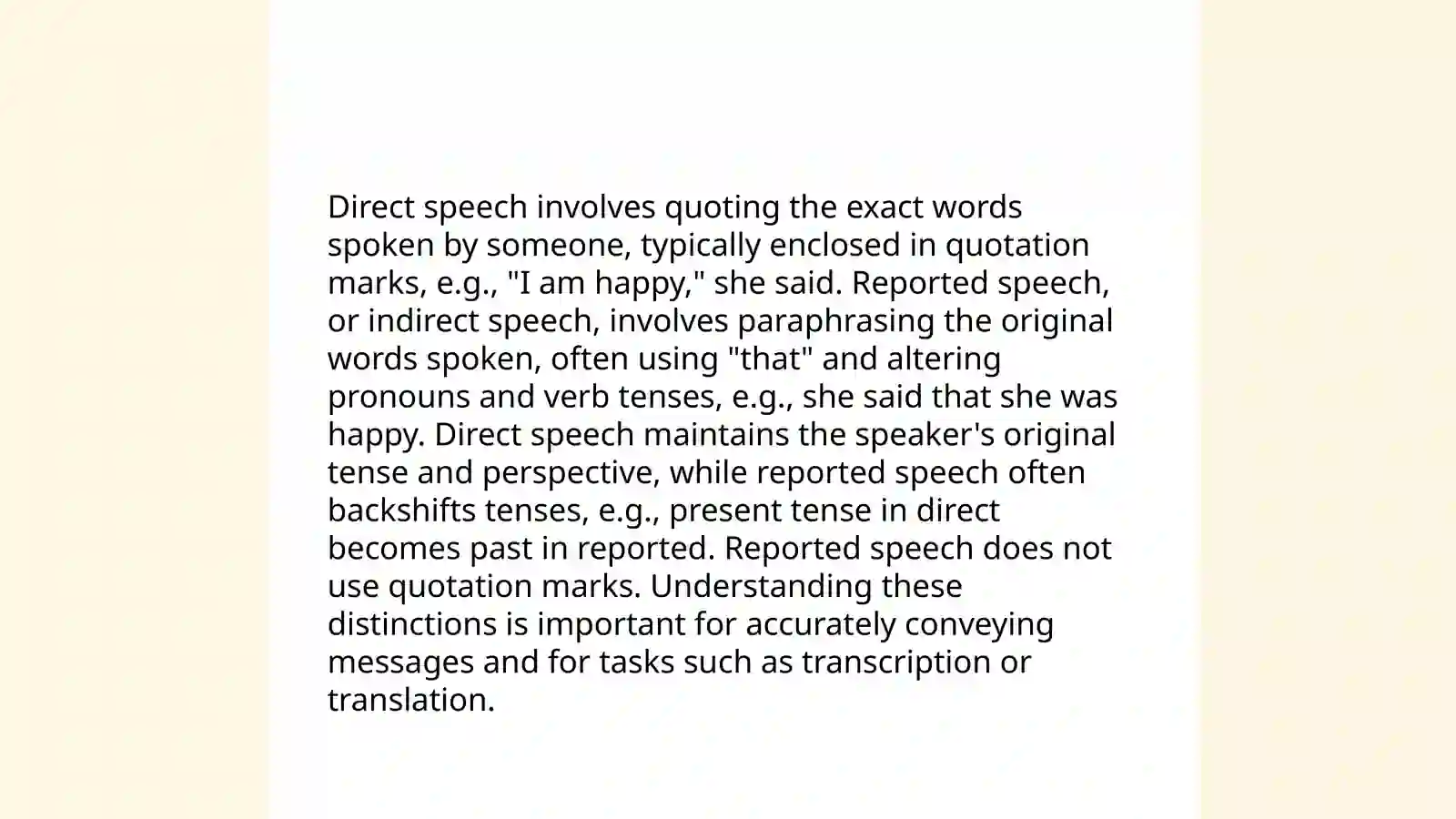 Reported speech 4