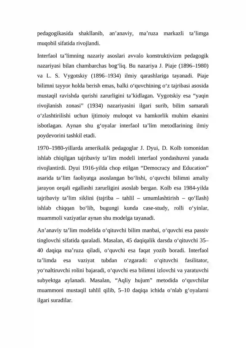 Taʼlim jarayonida interfaol usullardan foydalanish metodikalari 4
