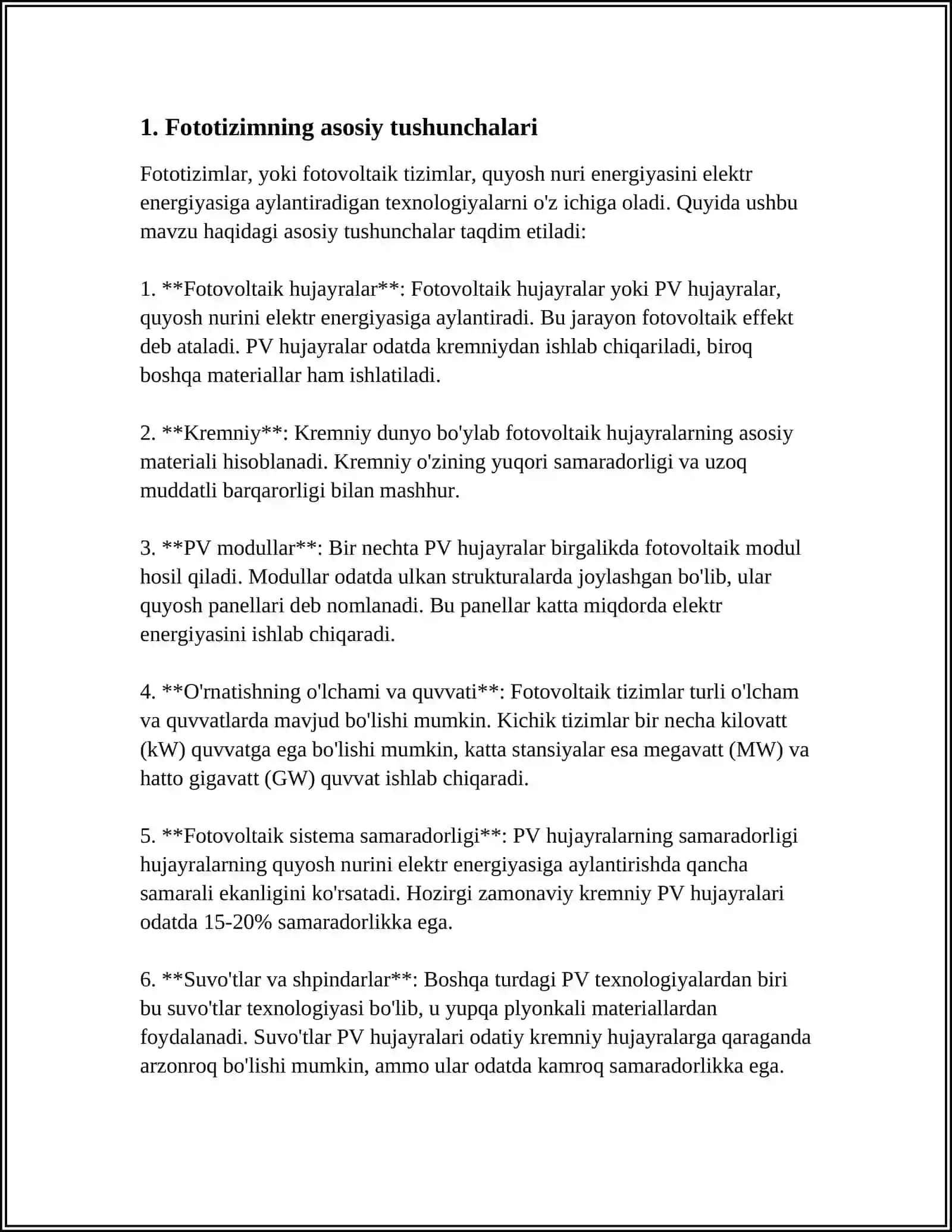 FOTOTIZIMNING BIRINCHI VA IKKINCHI QISMLARIGA TAVSIF BERING 4