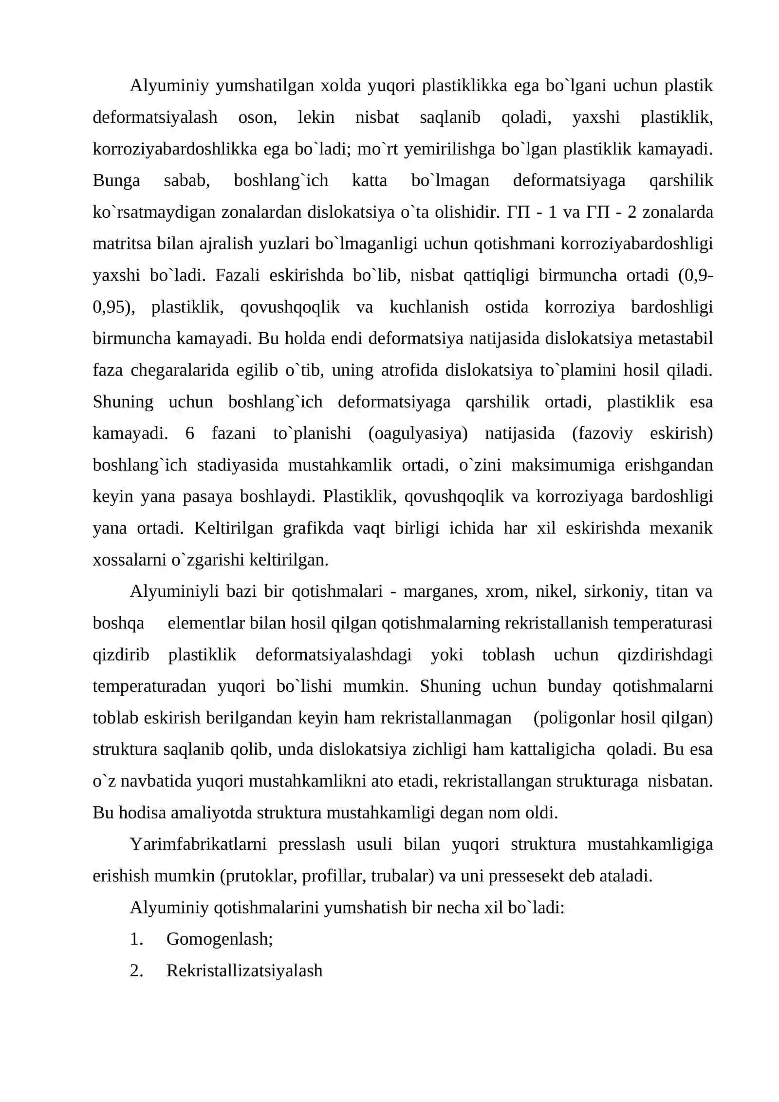 Rangli metall va uning qotishmalari. Alyuminiy va uning qotishmalari 4
