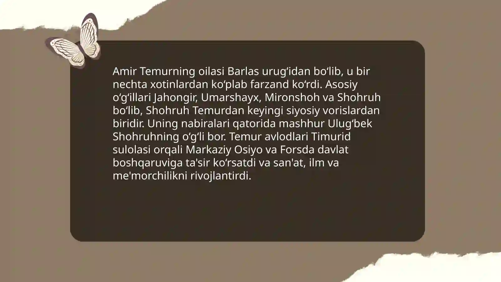 Amir Temurning hayoti 4