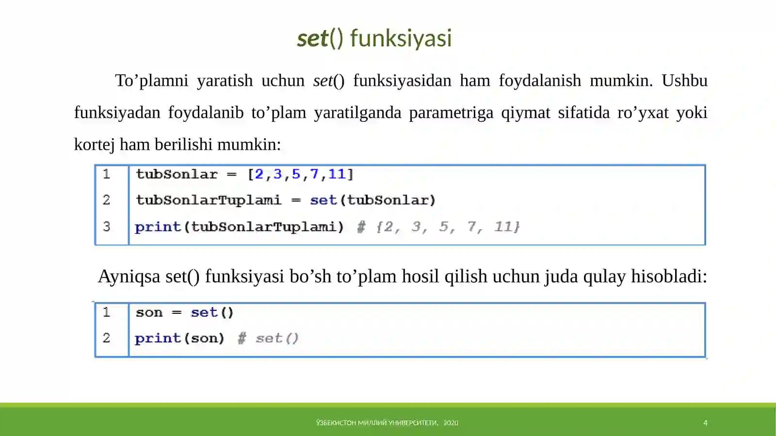 Pythondasturlashtili 4
