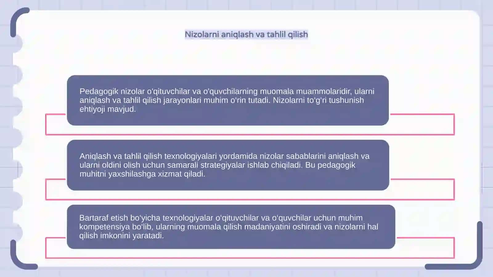 Pedagogik nizolar va ularni bartaraf etish texnologiyasi 4