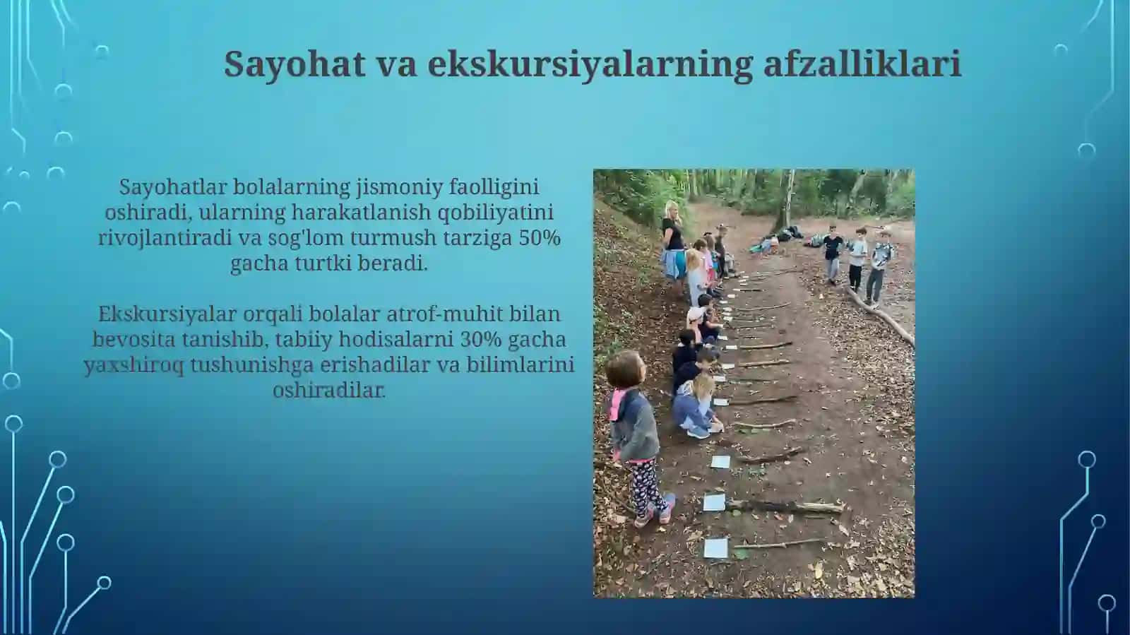 Bolalarni tabiat bilan tanishtirish ekskursiyavasiyrlartashkiletish 4