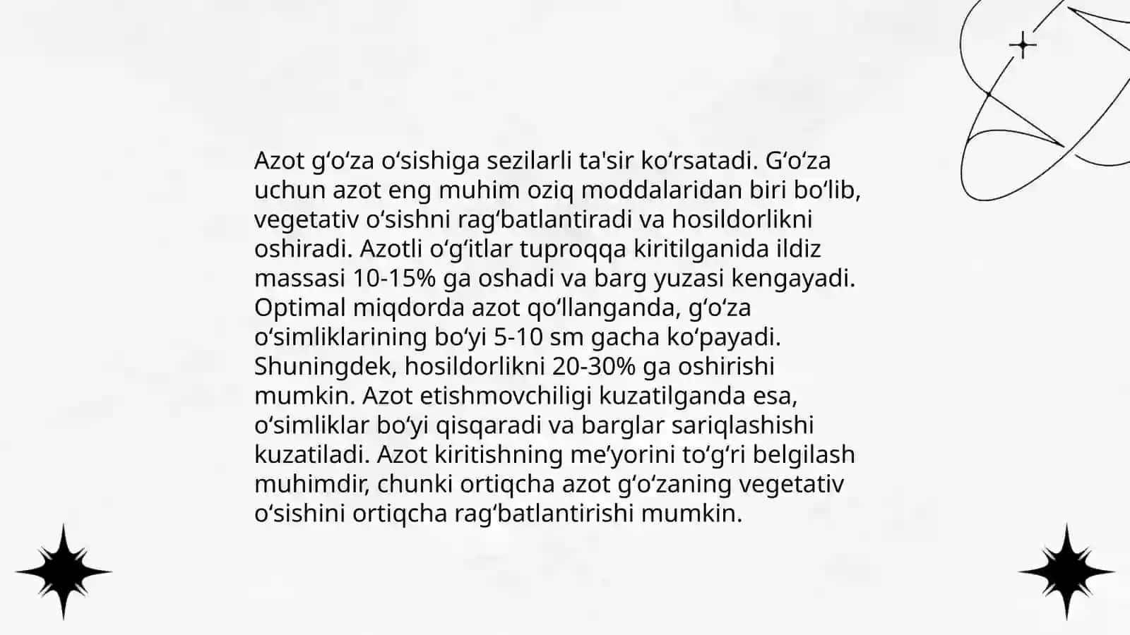 Gʻoʻzada azot fosfor kaliyni qoʻllash 4