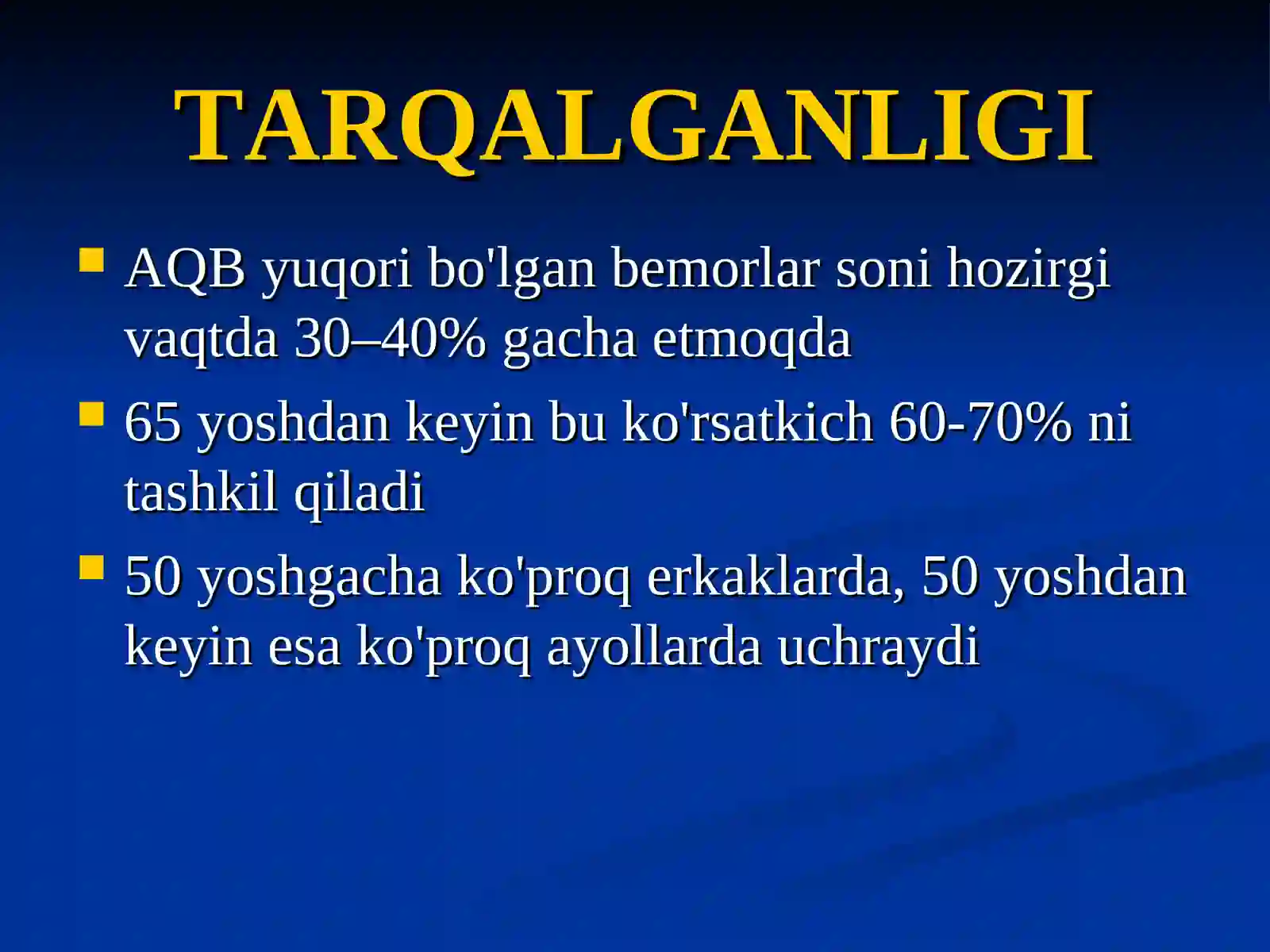 Gipertoniya kasalligi (etiologiya, patogenez, klinika, tekshiruv uslublari, kechishi, davolash) 4