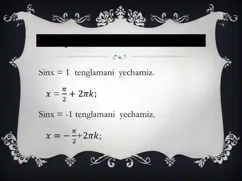 TRIGONOMETRIK TENGLAMALAR 4