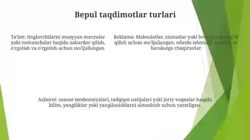 Tekin Taqdimotlar 4