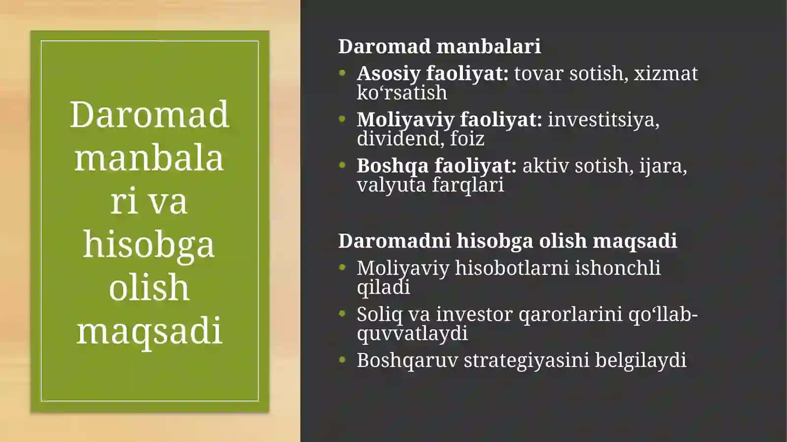 6-mavzu: Daromad 4