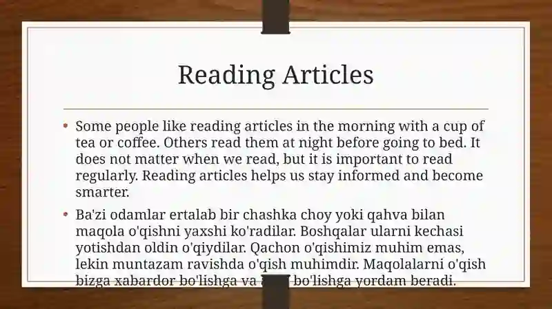 Reading Articles 4