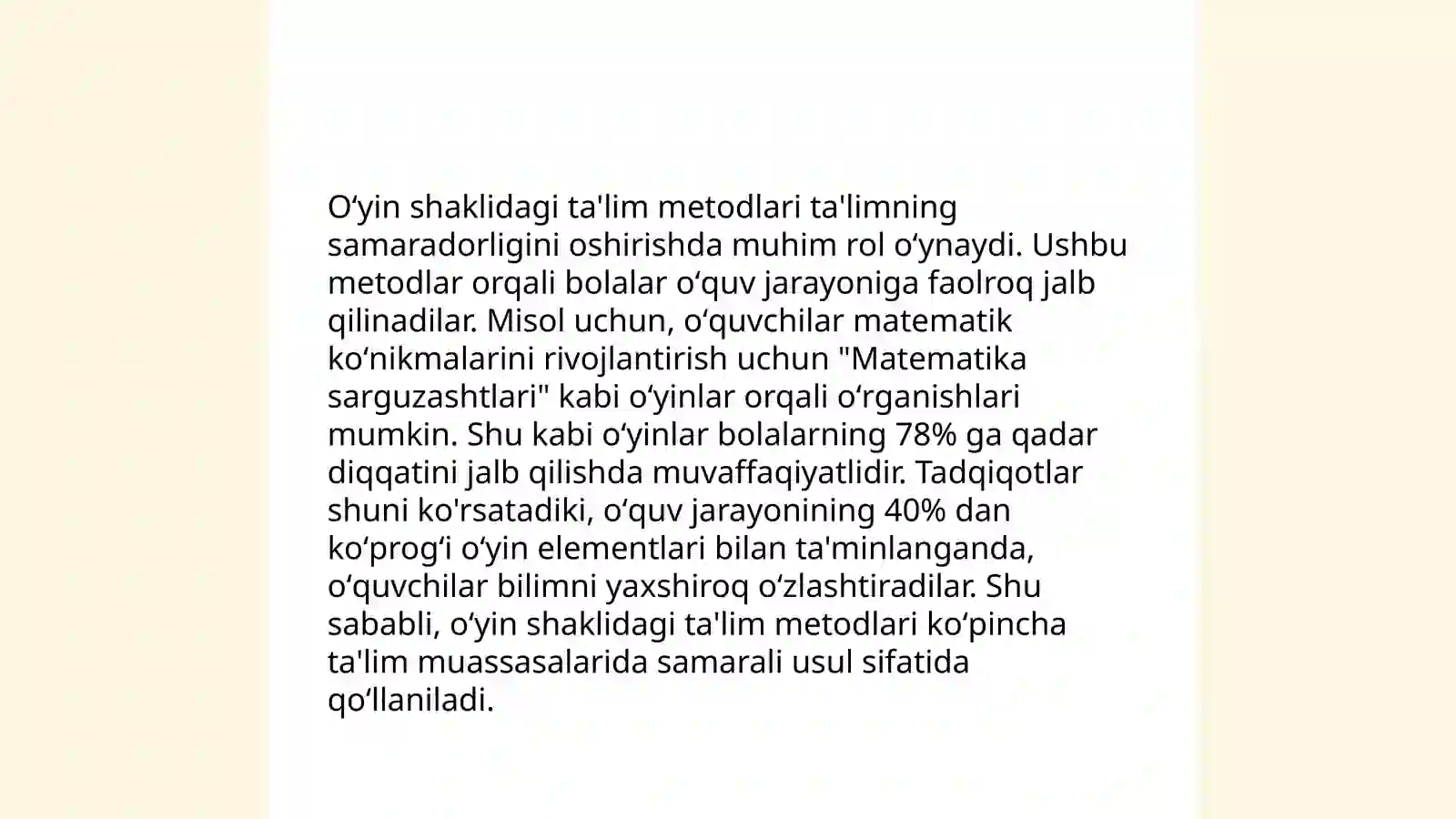 Interfaol ta'lim metodlari 4