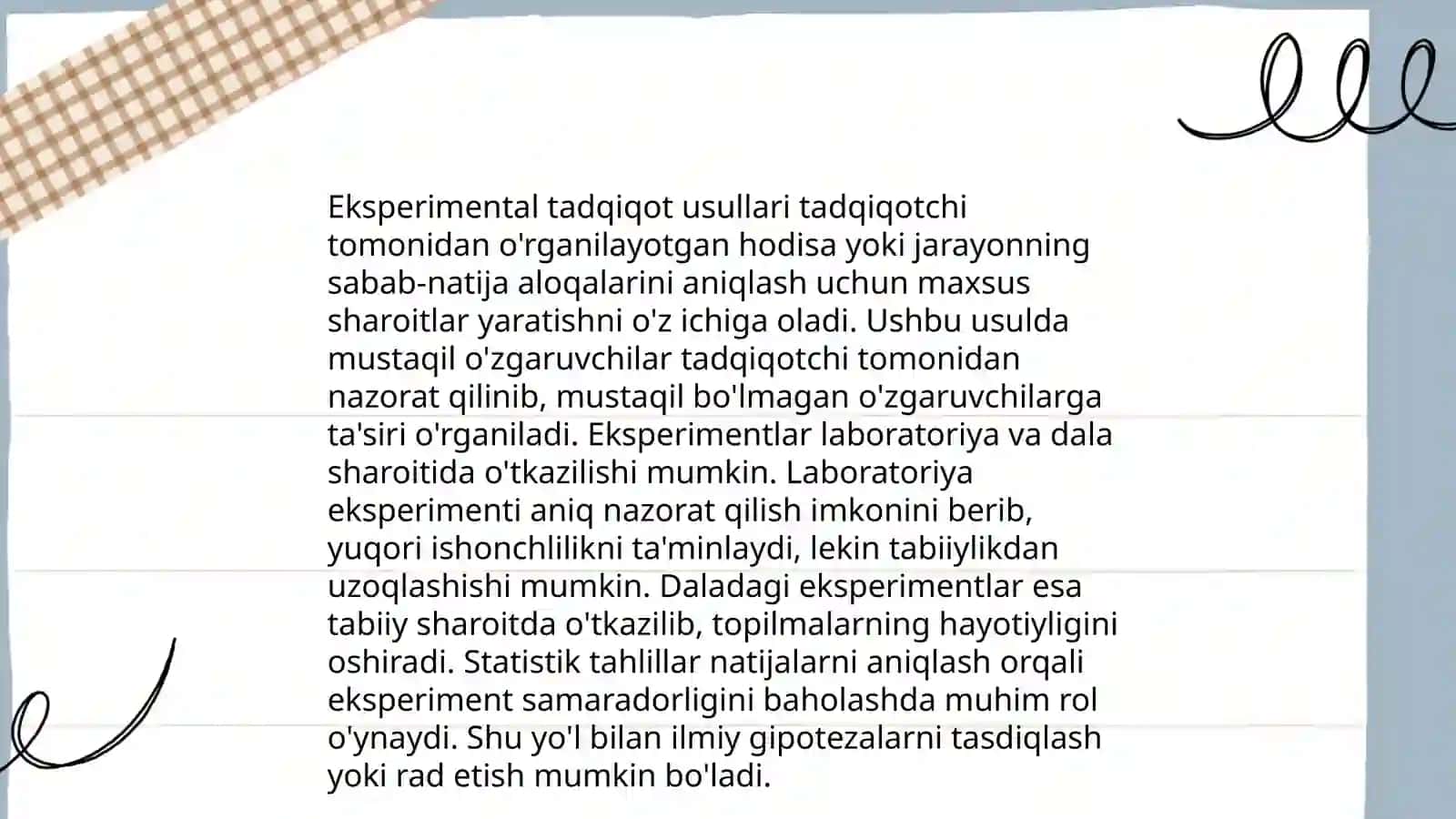 Psixologik tadqiqot metodlari klassifikatsiyasi va tadqiqotlarni tashkil etishga qo'yiladigan talablar 4