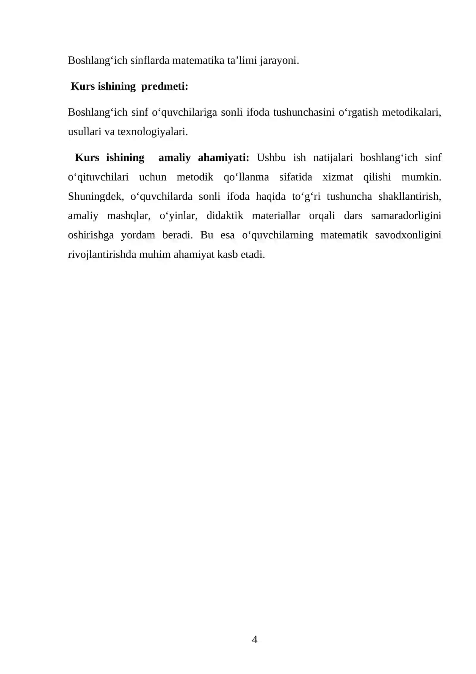Boshlangich sinflarda sonli ifoda tushunchasini o'rgatish metodikasi 4