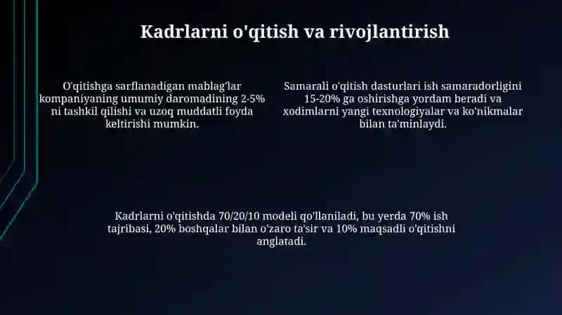 Xodimlarni boshqarish tamoyillari va usullari 4