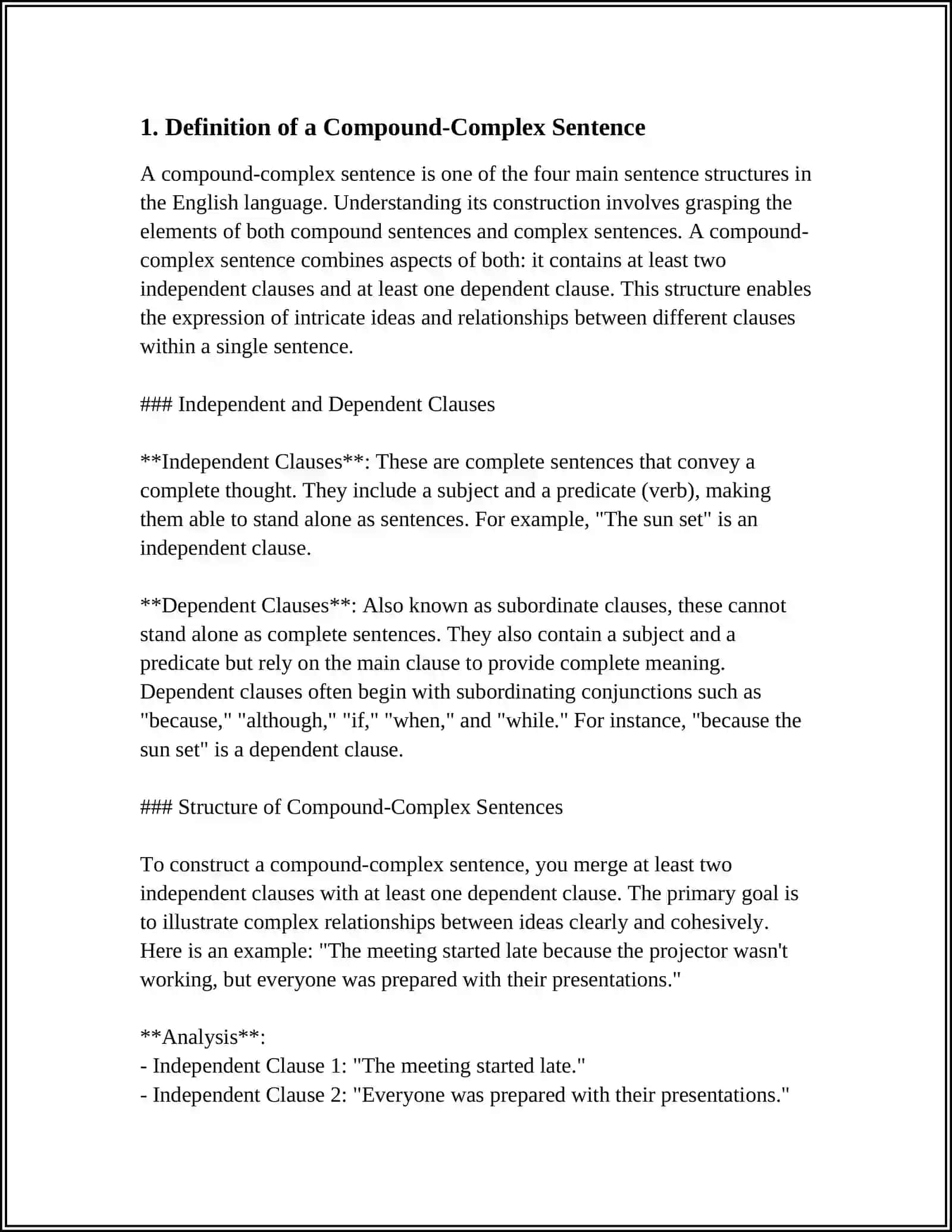 THE COMPAUND- COMPLEX SENTENCE 4