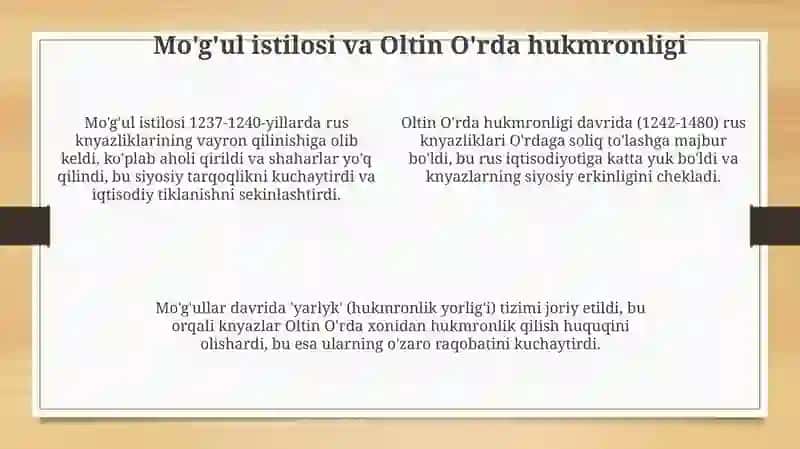 Rus knyazliklarining siyosiy ijtimoiy iqtisodiy taraqqiyoti 4