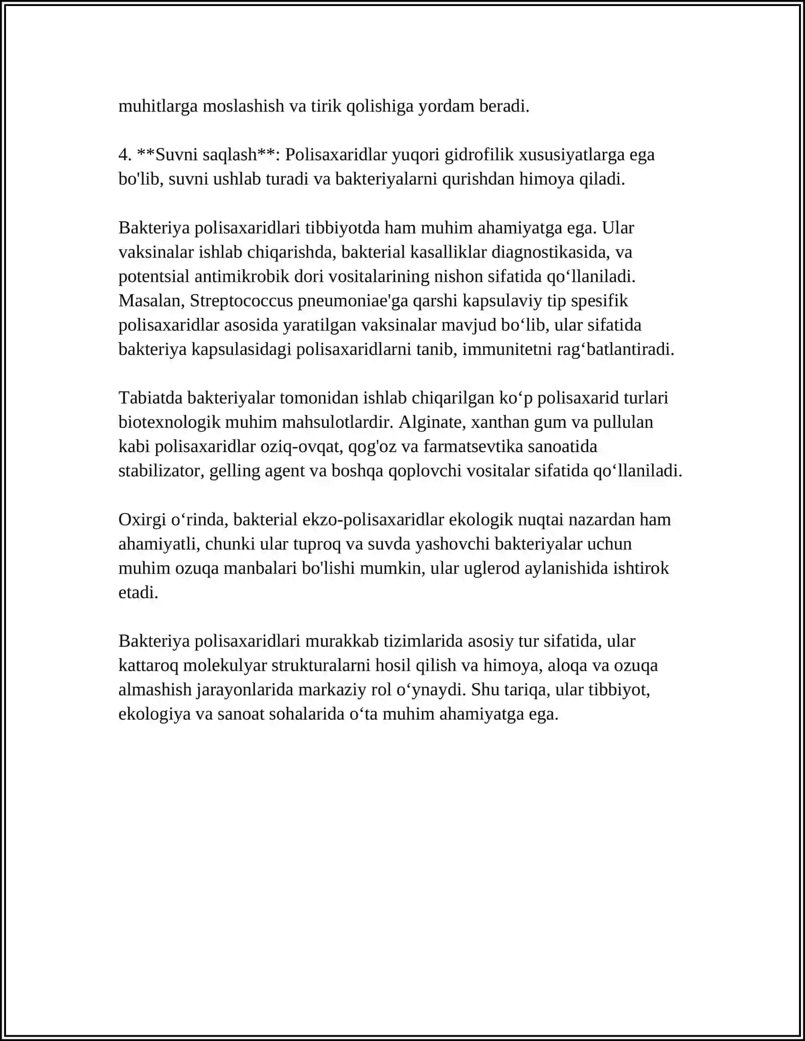 BAKTERIYA POLISAXARIDLARINI IZOLYATSIYA QILISH 4
