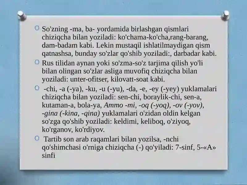 Imlo qoidalari 4