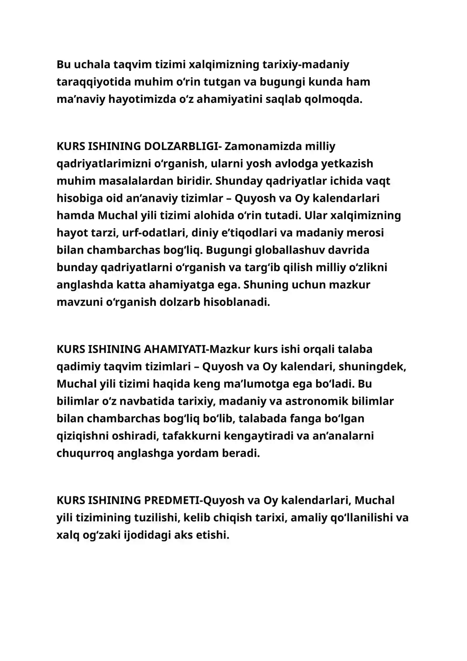 Umumiy astronomiya - Quyosh va oy kalendarlari. Muchal haqida tushuncha 4
