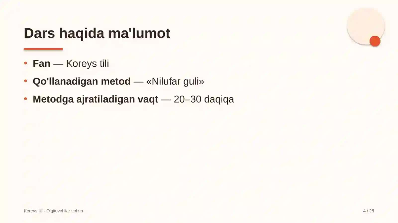 koreys tili darslarida nilufar guli metodidan foydalanish 9249 4
