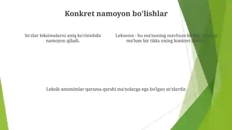 Leksema va so‘z munosabati.leksik ziddiyatlar 4